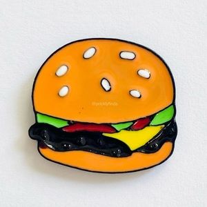 8/$40 Cheeseburger Patty Bun Enamel Pin
